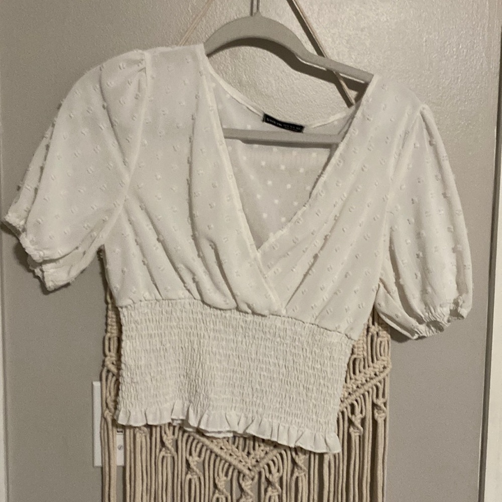 ❤️‍🔥4/$20 - White Cropped Blouse